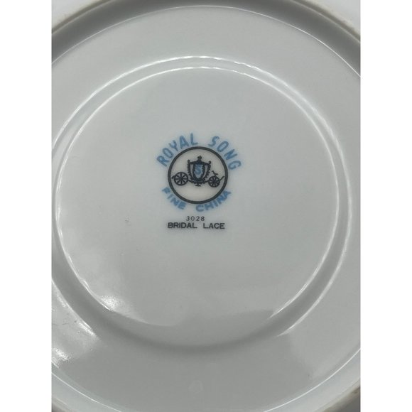 Royal Song, Bridal Lace Fine China, 5 7/8” Saucer Set of Four - Picture 5 of 8